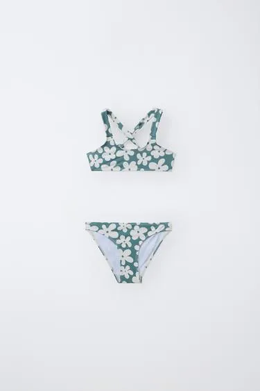 6-14 лет/ бикини с цветочным принтом- Заказать в России