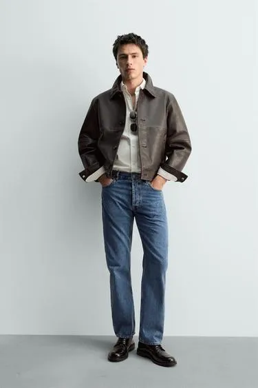 Укороченная кожаная куртка LIMITED EDITION- Заказать в России