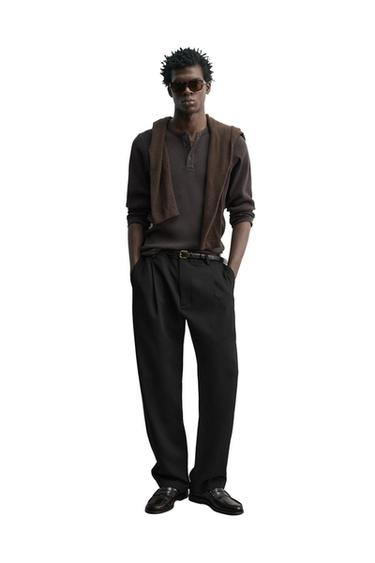 Zara Брюки из шерсти с защипами купить с доставкой.