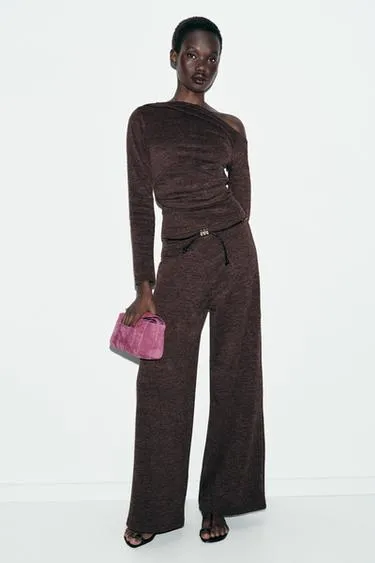 Топ асимметричного кроя из ткани пике- Заказать в России