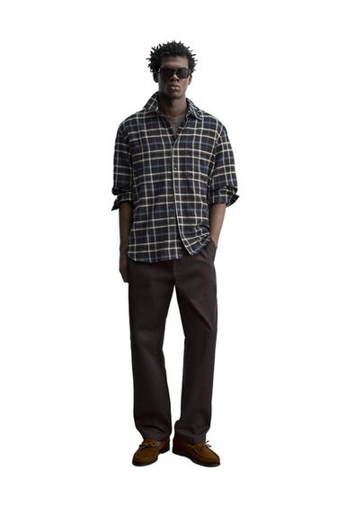 Zara Рубашка из фланели в клетку