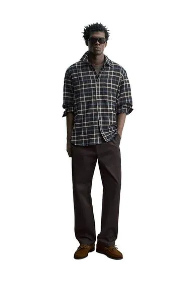 Рубашка из фланели в клетку