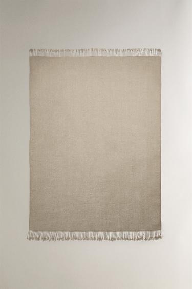 Zara Плед из шениля с кисточками