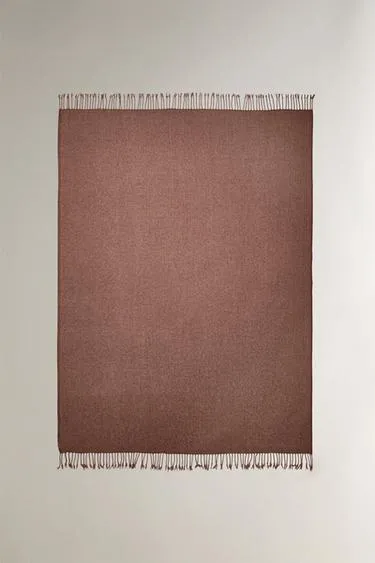 Плед из шениля с бахромой