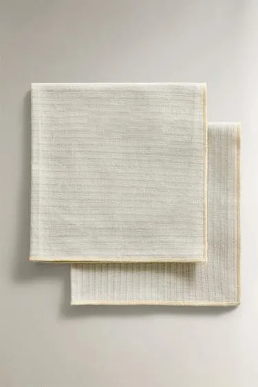 Набор полосатых салфеток с оверлоком (набор из 2 шт.)