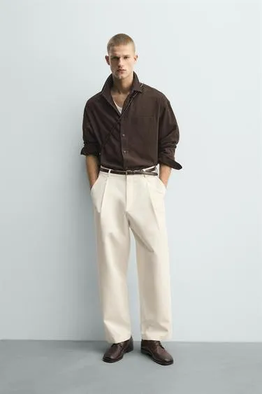 Брюки RELAXED FIT со складками- Заказать в России