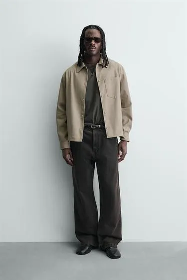 Куртка-рубашка из искусственной замши- Заказать в России