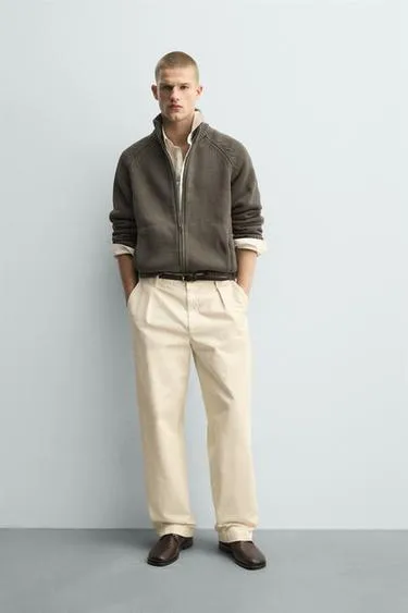 Структурный кардиган с эффектом потертости