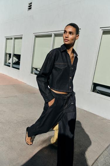 Zara Джинсы-джоггеры Z1975 WIDE-LEG с высокой посадкой