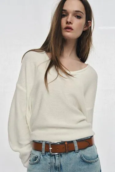 Ремень из 100% кожи с эффектом потертости- Заказать в России