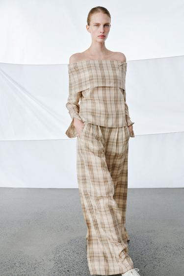 Zara Брюки в клетку — ZW COLLECTION