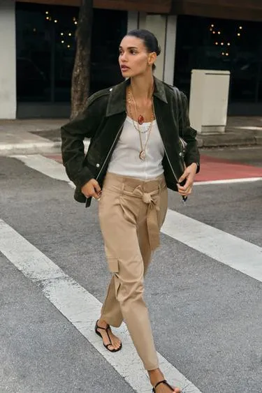 Брюки PAPERBAG карго с карманами