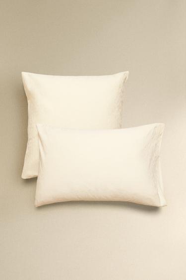 Zara Хлопковая наволочка с жаккардовым узором купить с доставкой.