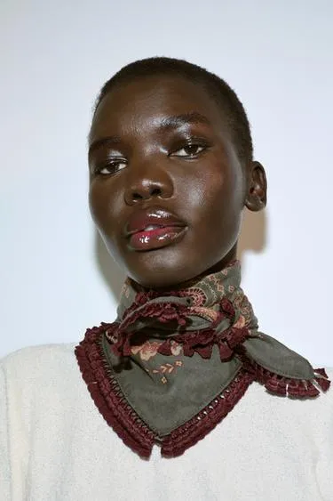 Платок с принтом и бахромой- Заказать в России