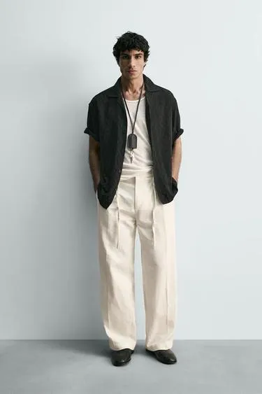 Рубашка с геометрическим жаккардовым узором