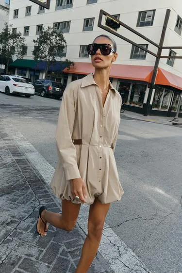 Короткое платье-баллон- Заказать в России