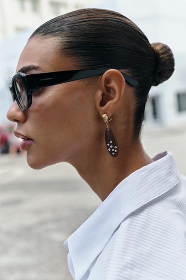 Zara Серьги «под дерево» со стразами