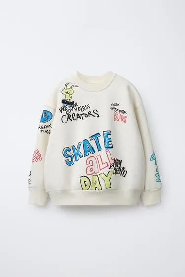 Толстовка с принтом «граффити»- Заказать в России