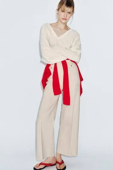 Джинсы ZW COLLECTION TAILORED WIDE LEG с высокой посадкой