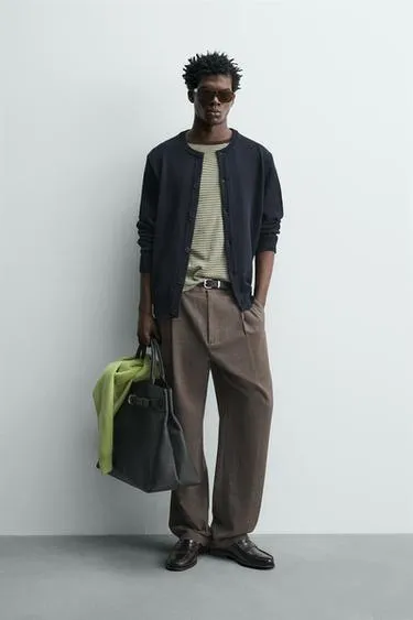 Кардиган из хлопка классического кроя- Заказать в России