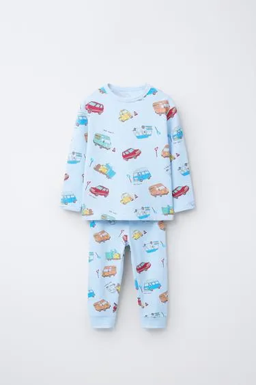 1,5-6 лет/пижама с принтом «машинки»- Заказать в России