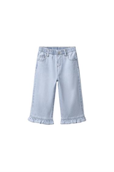 Zara Джинсы-кюлоты с воланами купить с доставкой.