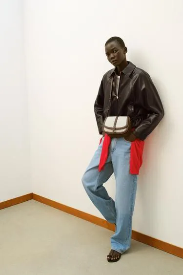 Комбинированная сумка с плечевым ремнем- Заказать в России