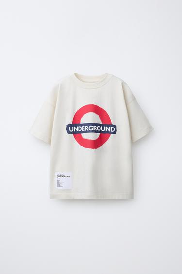 Zara Футболка с принтом UNDERGROUND LONDON © купить с доставкой.