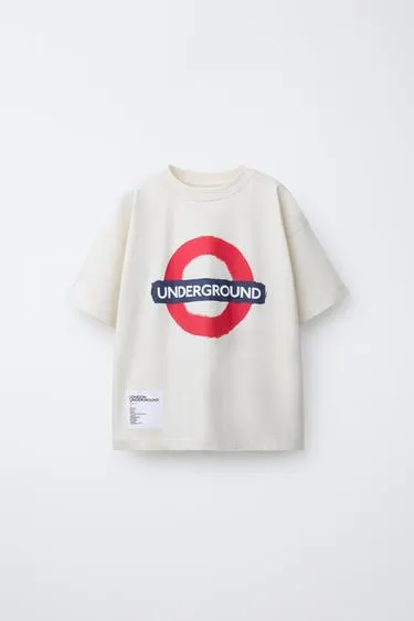 Футболка с принтом UNDERGROUND LONDON ©- Заказать в России