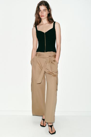 Zara Топ-корсет с застежкой-молнией