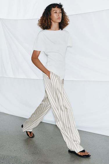Zara Брюки в полоску со складками — коллекция ZARA «ZW»