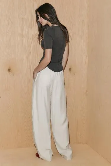 Струящиеся брюки со складками