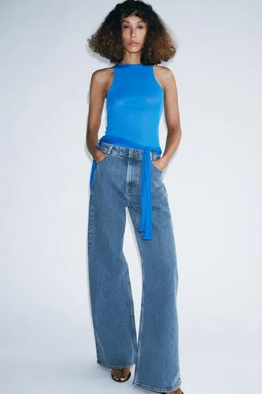 Джинсы WIDE LEG с высокой посадкой — ZW COLLECTION- Заказать в России