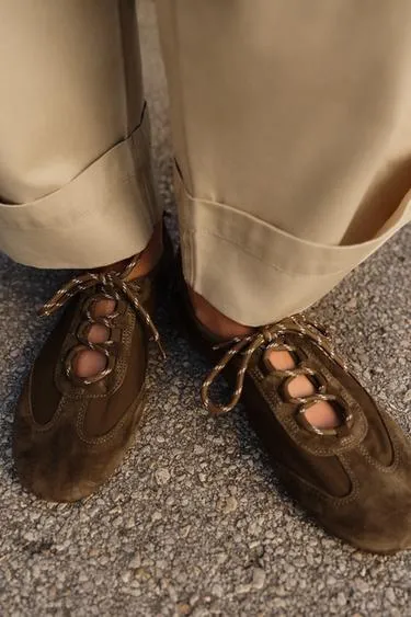 Комбинированные балетки- Заказать в России