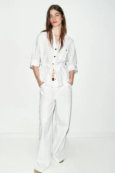 Рубашка сафари из поплина