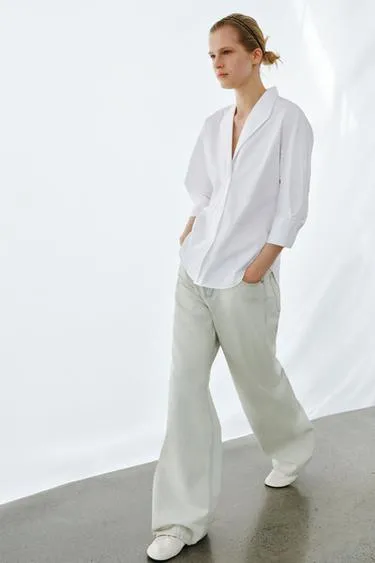 Рубашка с V-образным вырезом — ZW COLLECTION- Заказать в России