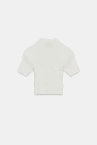 Укороченный топ в рубчик- Заказать в России