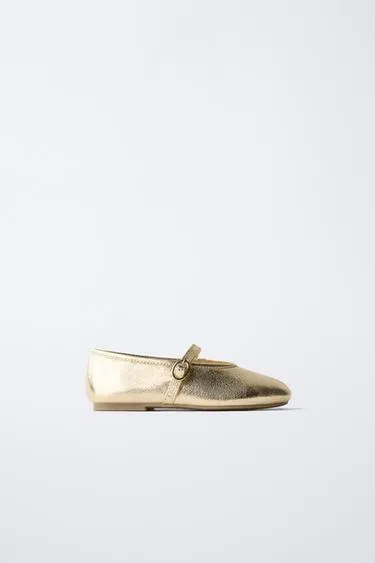 Балетки с металлическим блеском