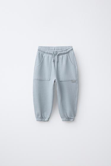 Zara Брюки-джоггеры GARMENT DYE с нашивкой купить с доставкой.