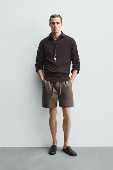 Zara Шорты  из 100% льна