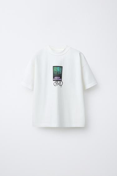 Zara Футболка с принтом граффити