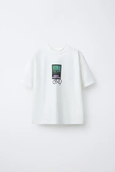 Футболка с принтом граффити- Заказать в России