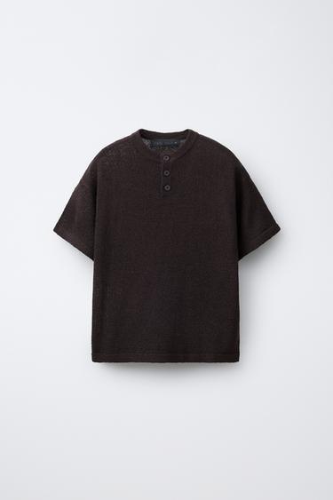 Zara Трикотажная футболка рустик