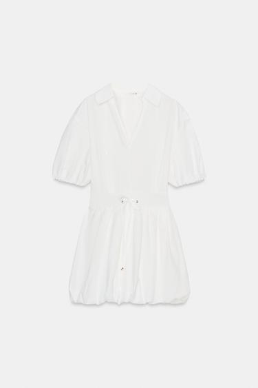 Zara Мини-платье из поплина