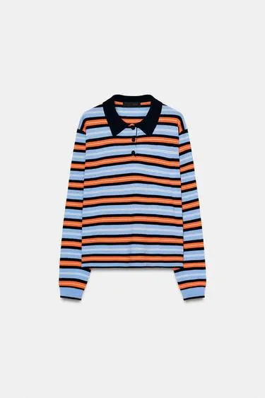 Трикотажное поло в полоску- Заказать в России