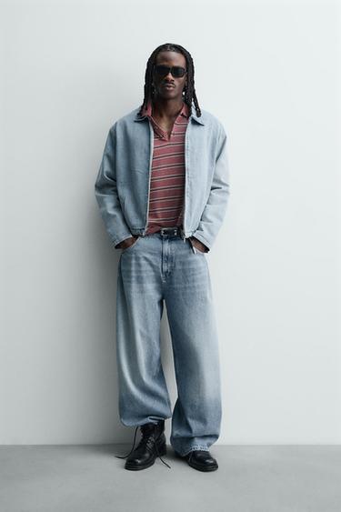 Zara Джинсовая куртка с молнией