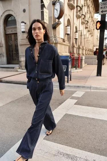 Рубашка Z1975 деним оверсайз