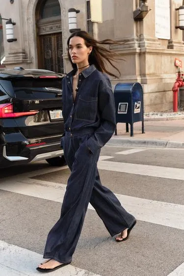 Джинсы Z1975 JOGGER WIDE LEG с высокой посадкой- Заказать в России