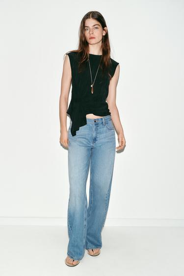 Zara Топ без рукавов со сборками