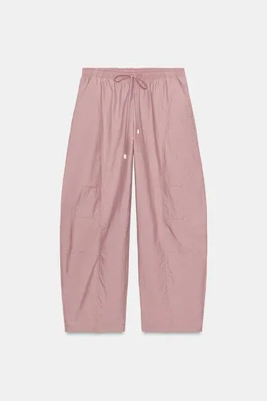 Брюки BARREL с эластичным поясом- Заказать в России